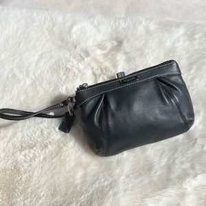COACH black wristlet